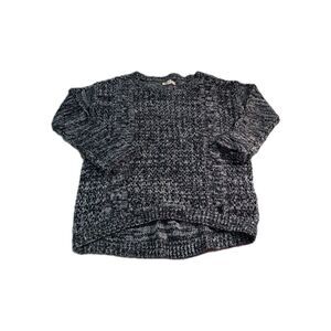 JJ Basics Black/Gray Long Sleeve Pullover  Womens Sweater Size Medium